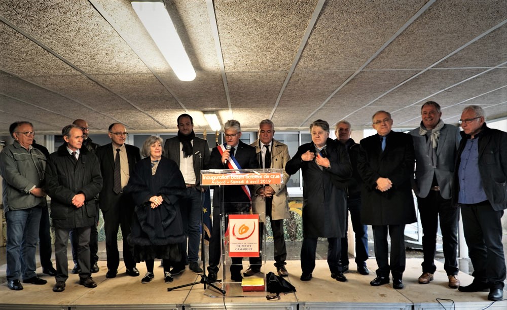 Inauguration du bassin écrêteur de crue d’Aubord