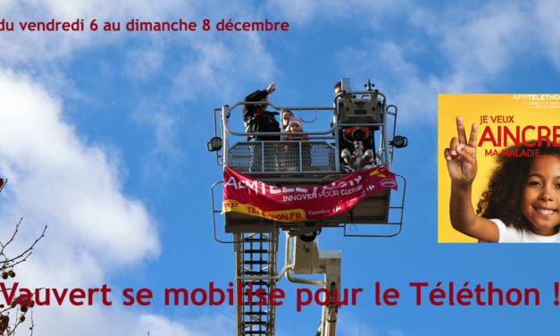 Du vendredi 6 au dimanche 8 décembre, Vauvert se mobilise pour le Téléthon !