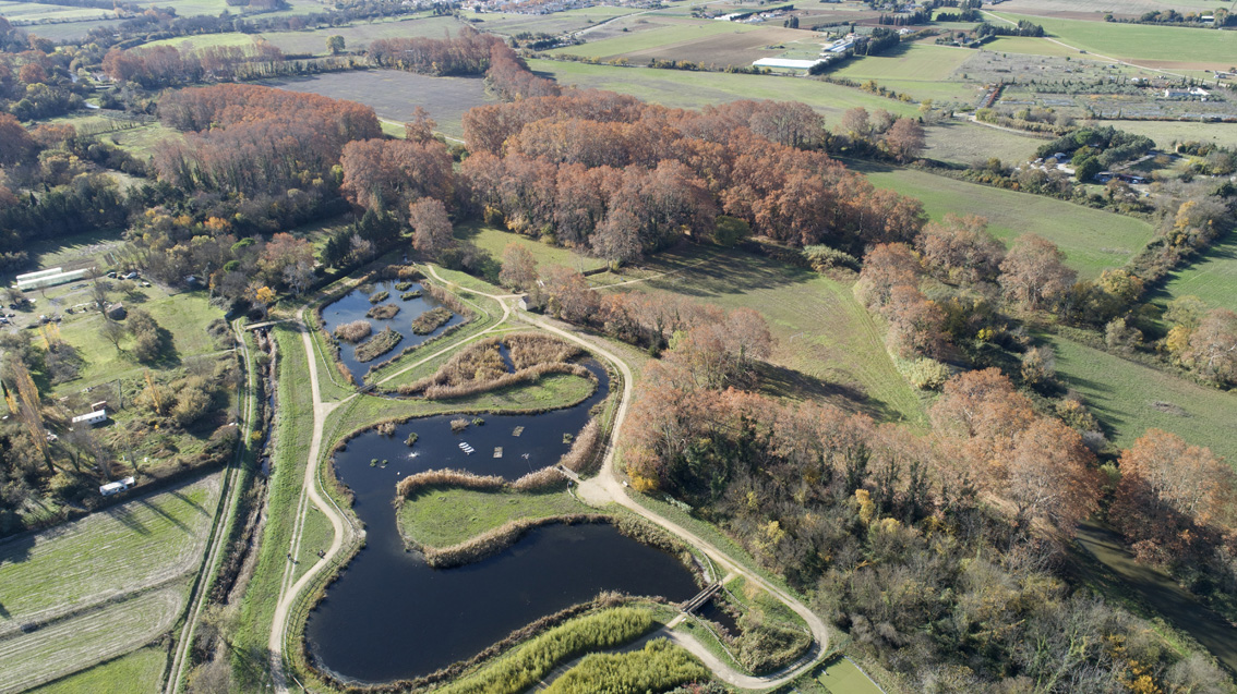 Avec INDRONEXT, le Parc des Aigrettes vu du ciel