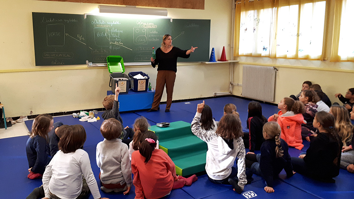 Aubord : les élèves du primaire apprennent le tri sélectif