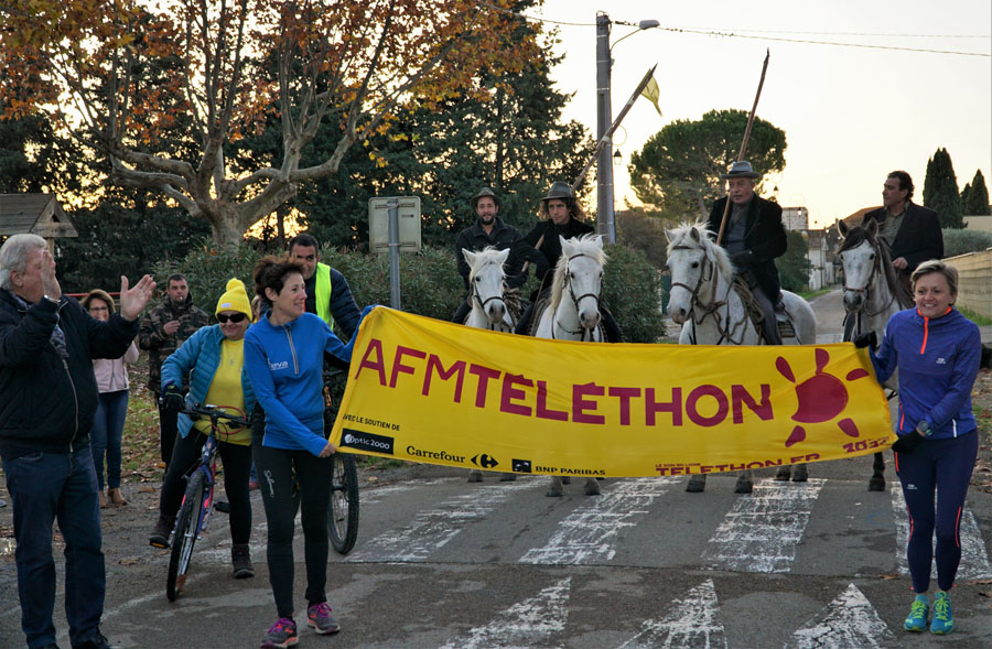 Téléthon Force “B” au départ à Franquevaux.