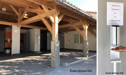 Aimargues : Des bornes de gel hydroalcoolique dans les Écoles et les lieux accueillant du public