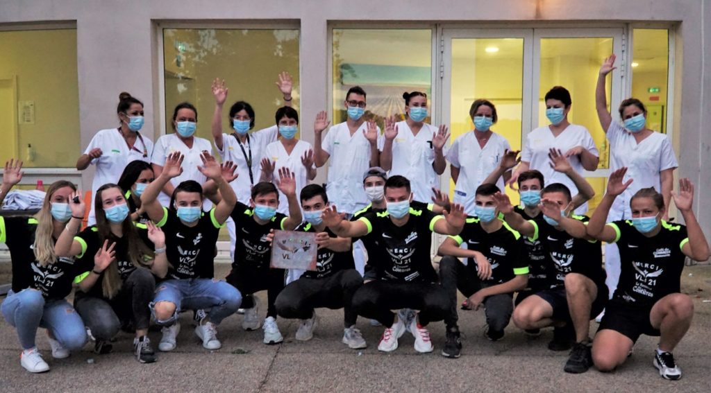 rencontre de la jeunesse avec le personnel soignant de l'Ehpad