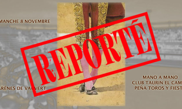 La journée taurine du 8 novembre 2020 à Vauvert est reportée