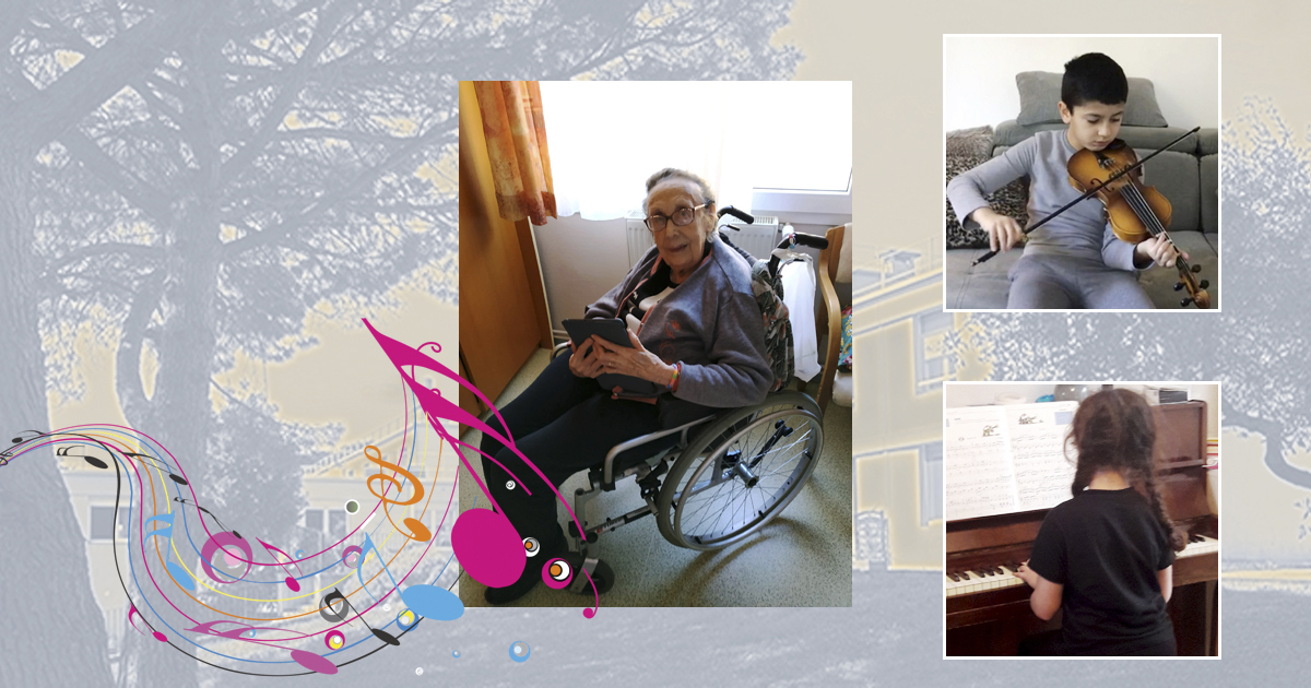 Les jeunes de l’école de musique jouent à distance pour nos aînés