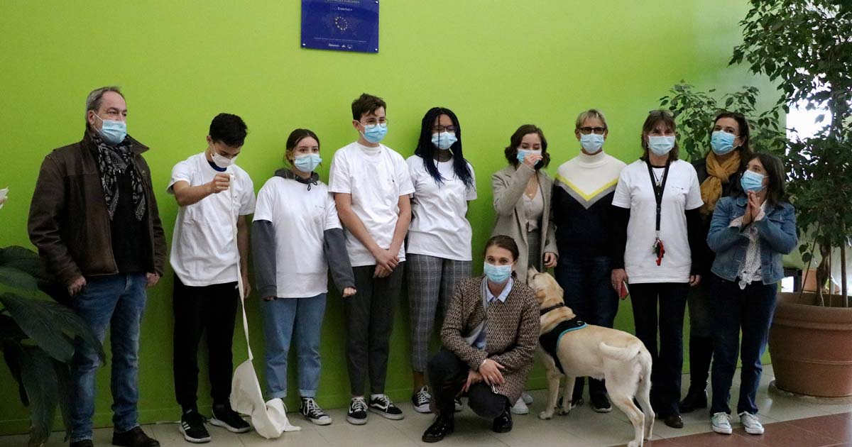 Erasmus : Une plaque a été posée au collège pour marquer le premier projet de mobilité européenne