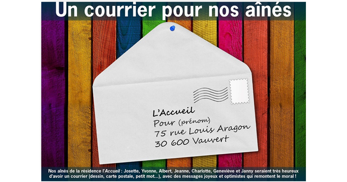 Vauvert : Un courrier pour nos aînés