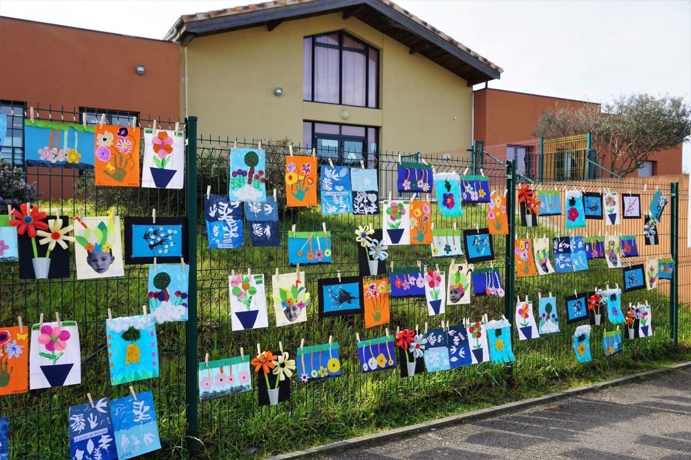 La grande lessive à l'école maternelle