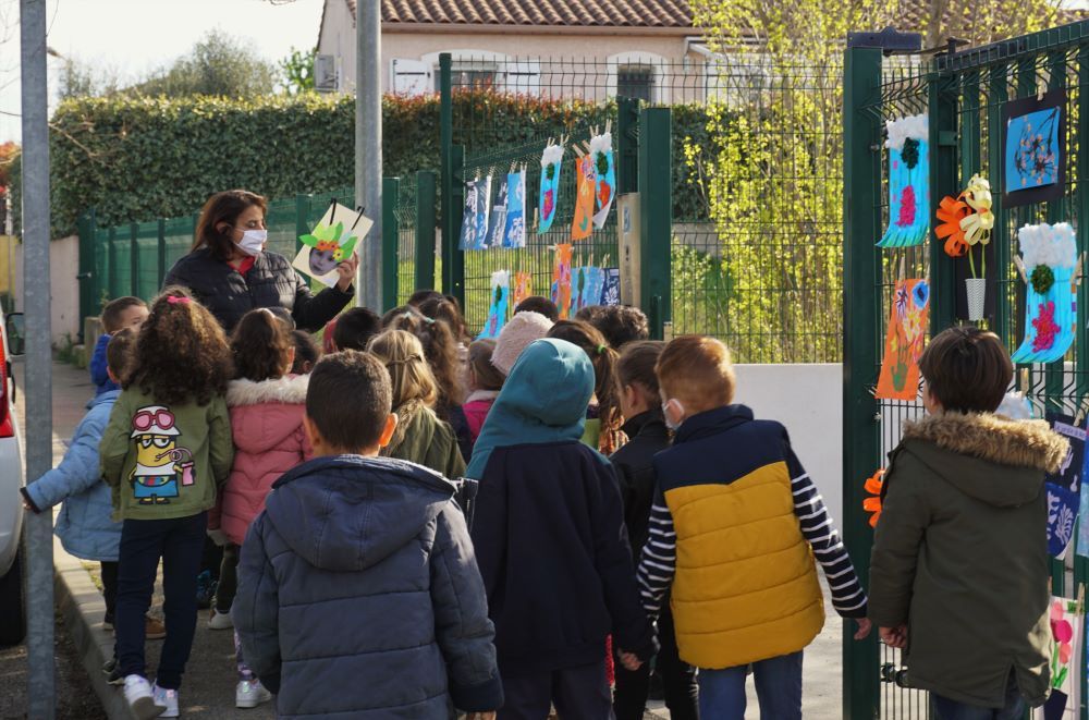 La grande lessive à l'école maternelle