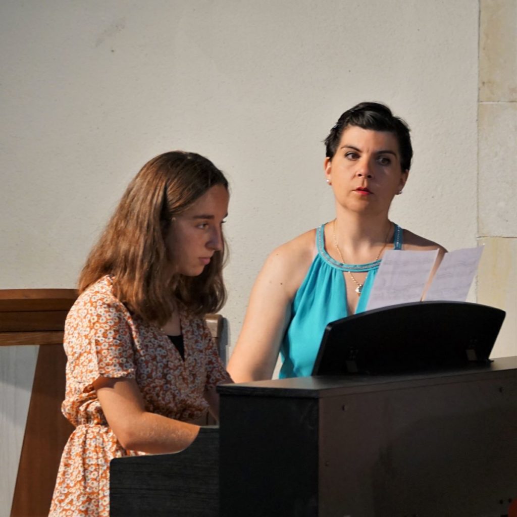 Jeanne Allix et son professeur