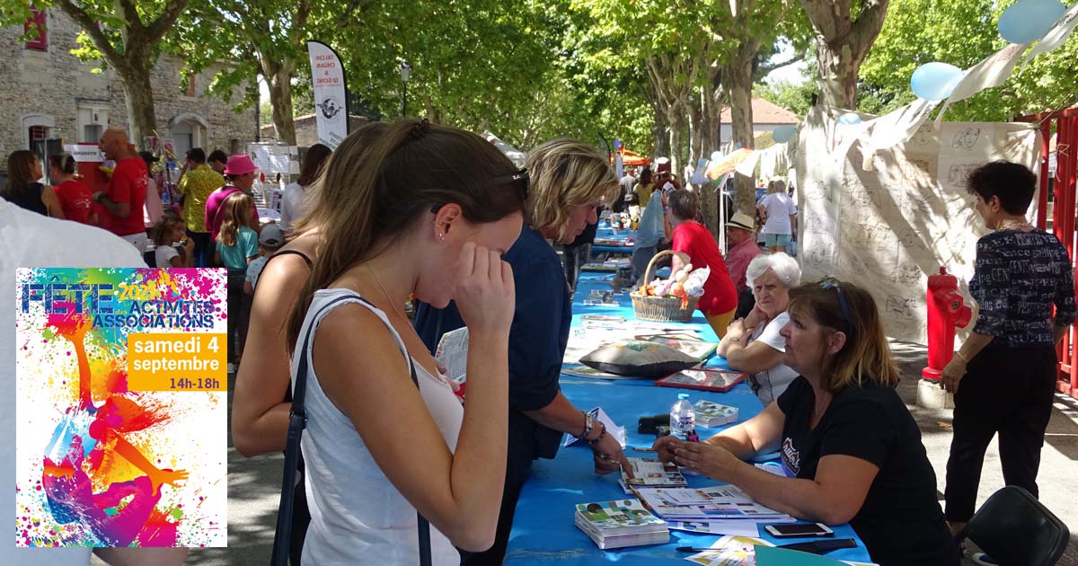 Ce samedi 4 septembre : Fête des activités et des associations 2021