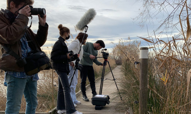 Les étudiants cinéastes en tournage au Scamandre