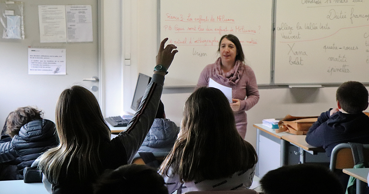 Dictée de la francophonie au collège « La Vallée Verte » de Vauvert