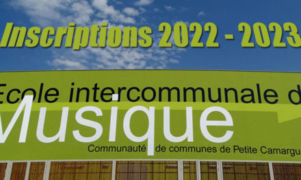 Inscriptions des nouveaux élèves à l’école de musique Rentrée 2022/2023