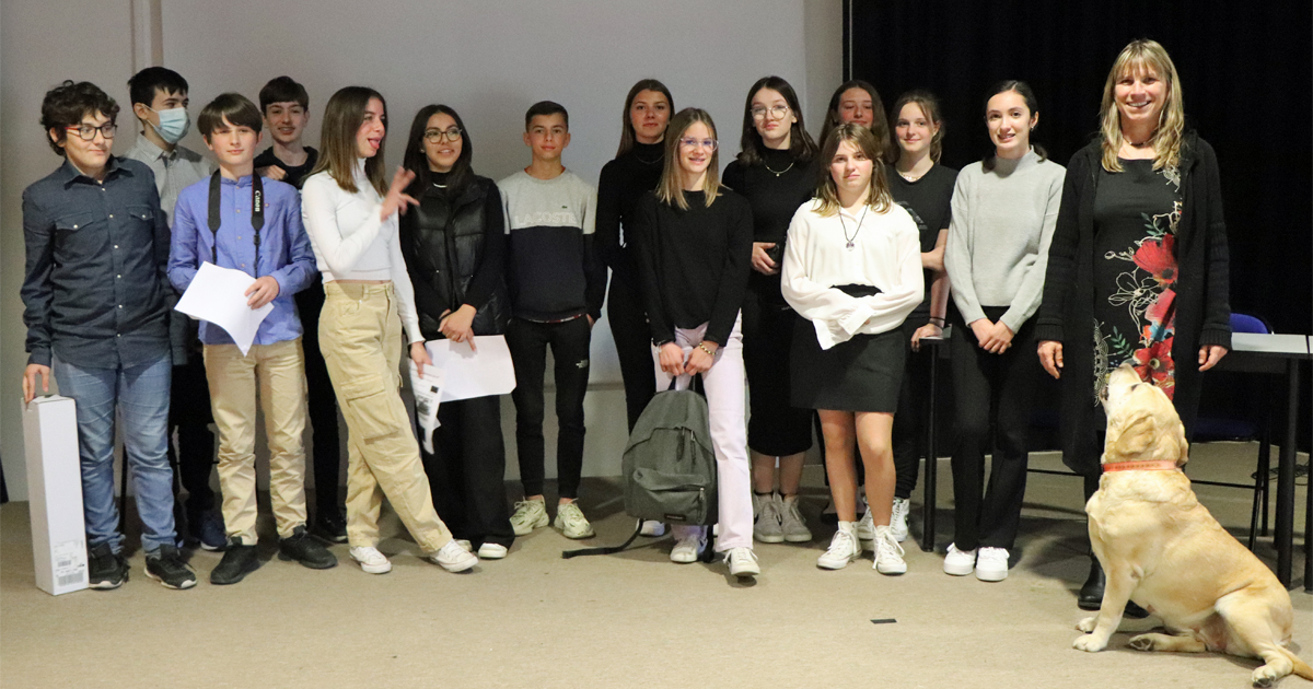 Les élèves de l’équipe Erasmus + présentent leur projet
