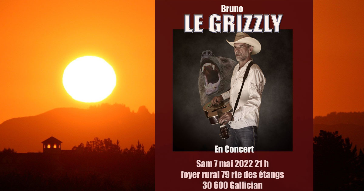 Country : Bruno Le Grizzly en concert à Gallician