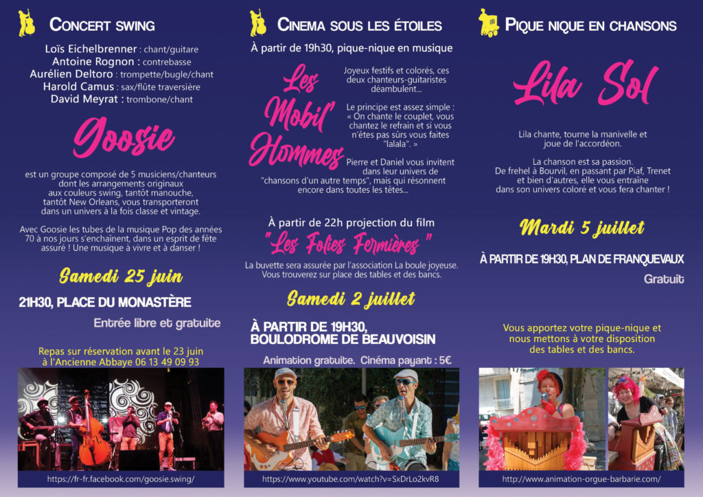 Programmation festival