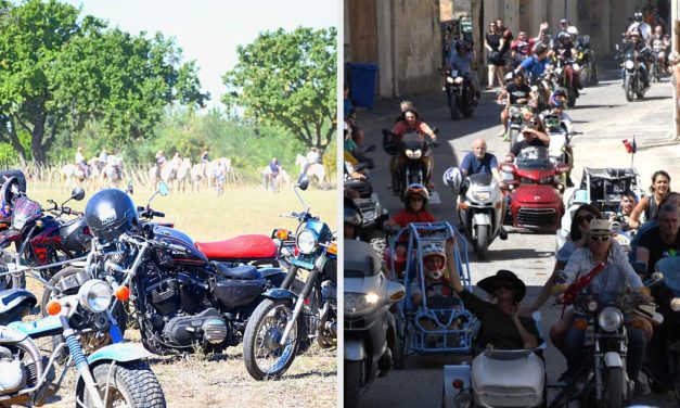 Fête votive de Beauvoisin : Déjeuner au pré du moto club des Costières