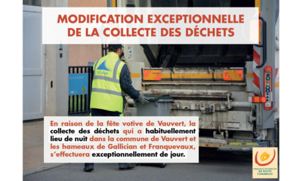 Collecte des déchets : modification exceptionnelle des horaires