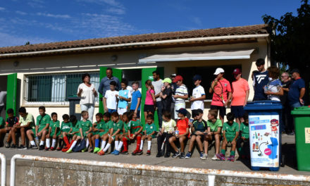 Inauguration des nouveaux bacs de tri au complexe sportif Léo Lagrange