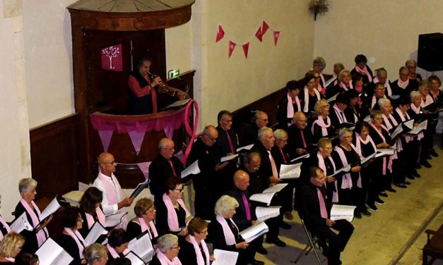 Octobre Rose pose ses pupitres au Temple de Beauvoisin