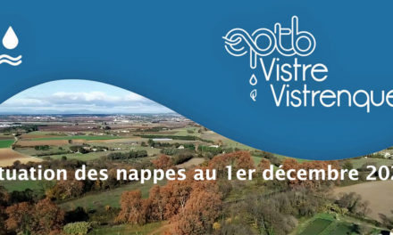 Vistre Vistrenque : La situation des nappes au 1er décembre 2022