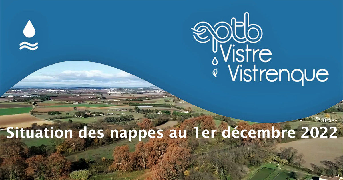 Vistre Vistrenque : La situation des nappes au 1er décembre 2022